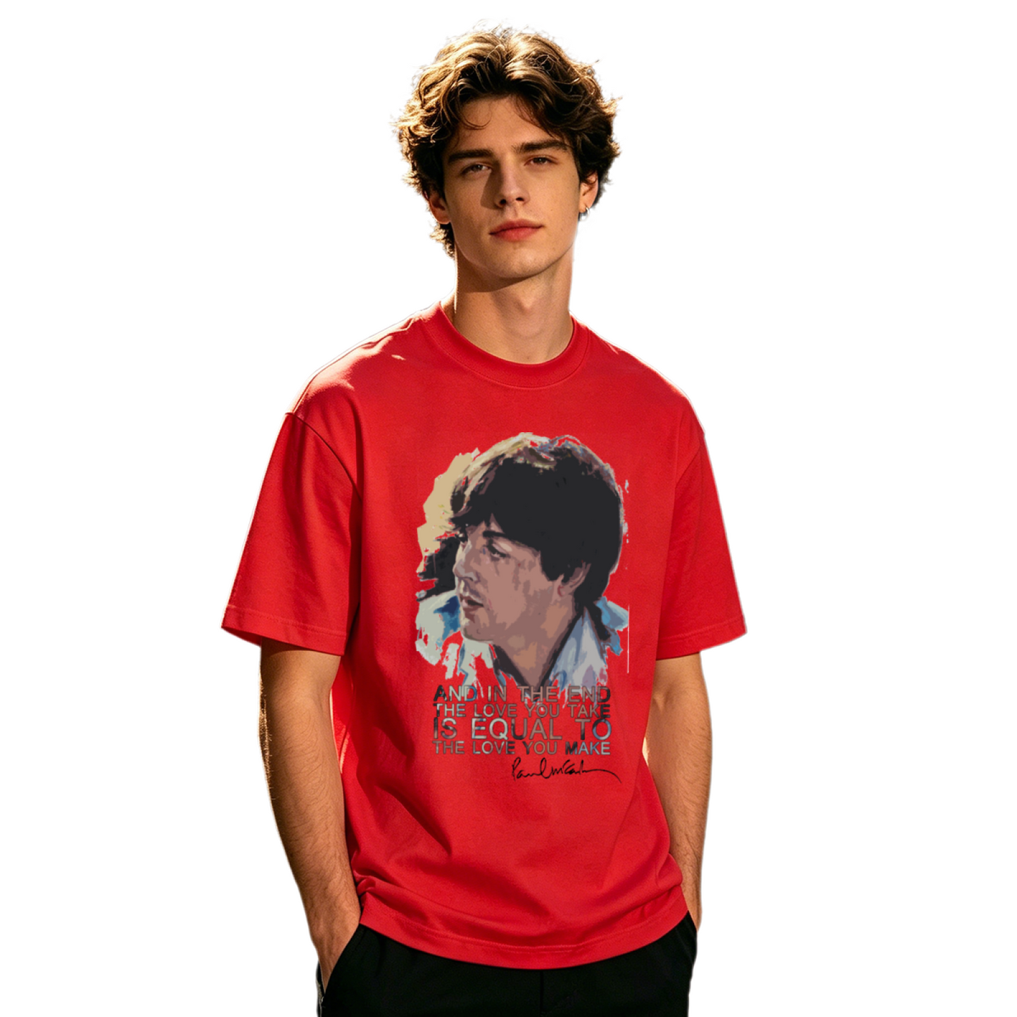 Men's Classic Music Band Artist Retro Print Casual T-Shirt