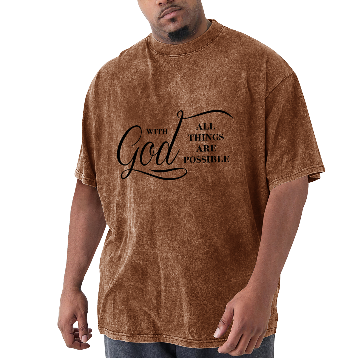 With God All Things Are Possible Black Script