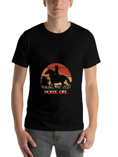 Horse Girl Sunset Graphic Tee