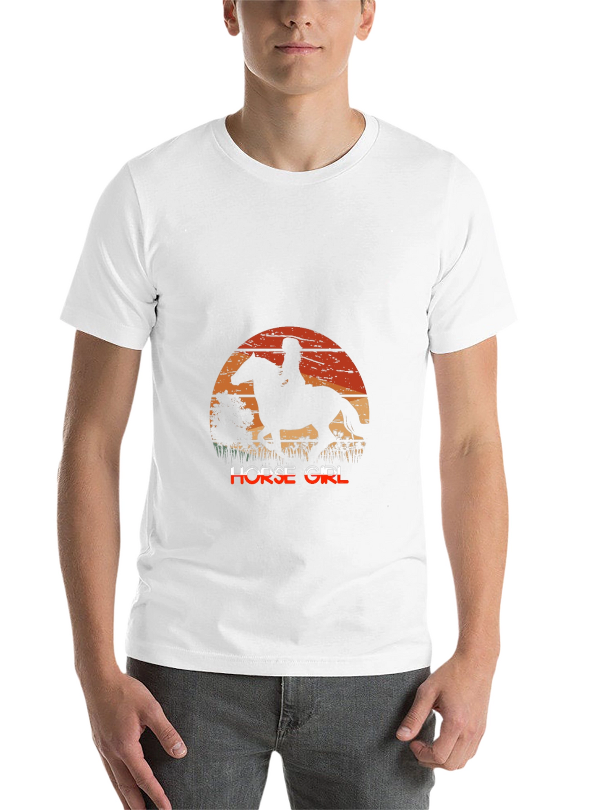 Horse Girl Sunset Graphic Tee