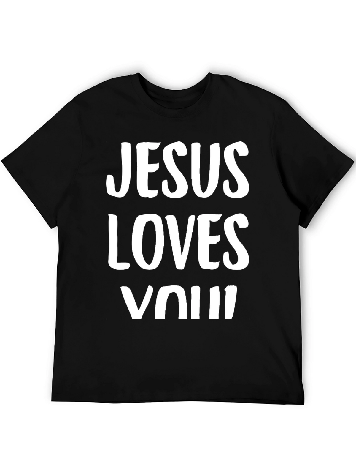 Jesus Loves You Graphic Tee - Black