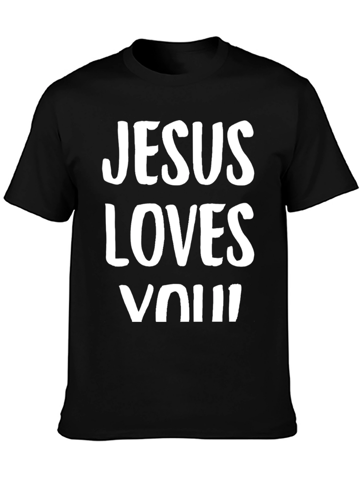 Jesus Loves You Graphic Tee - Black