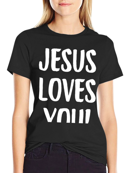 Jesus Loves You Graphic Tee - Black