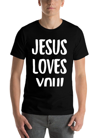 Jesus Loves You Graphic Tee - Black