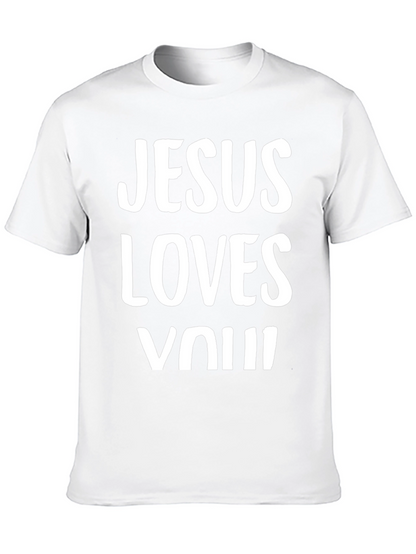 Jesus Loves You Graphic Tee - Black