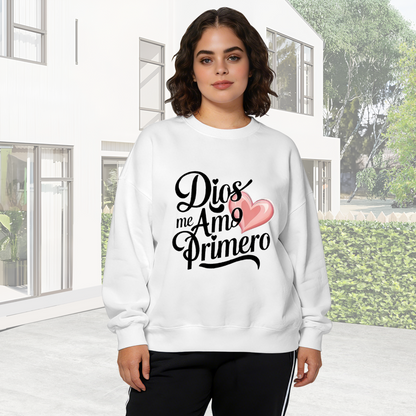 Dios Me Amo Primero Spanish Quote Crewneck Sweatshirt