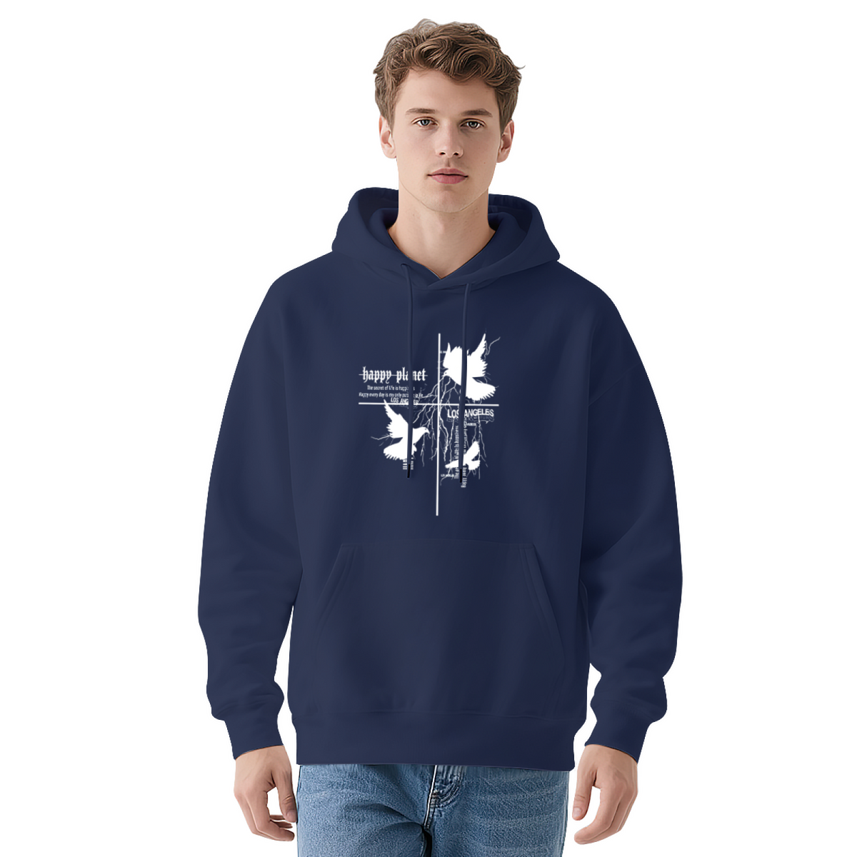 Cross & Dove Los Angeles Dark Street?Vibe Hoodie