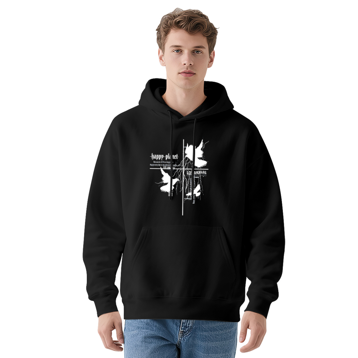 Cross & Dove Los Angeles Dark Street?Vibe Hoodie