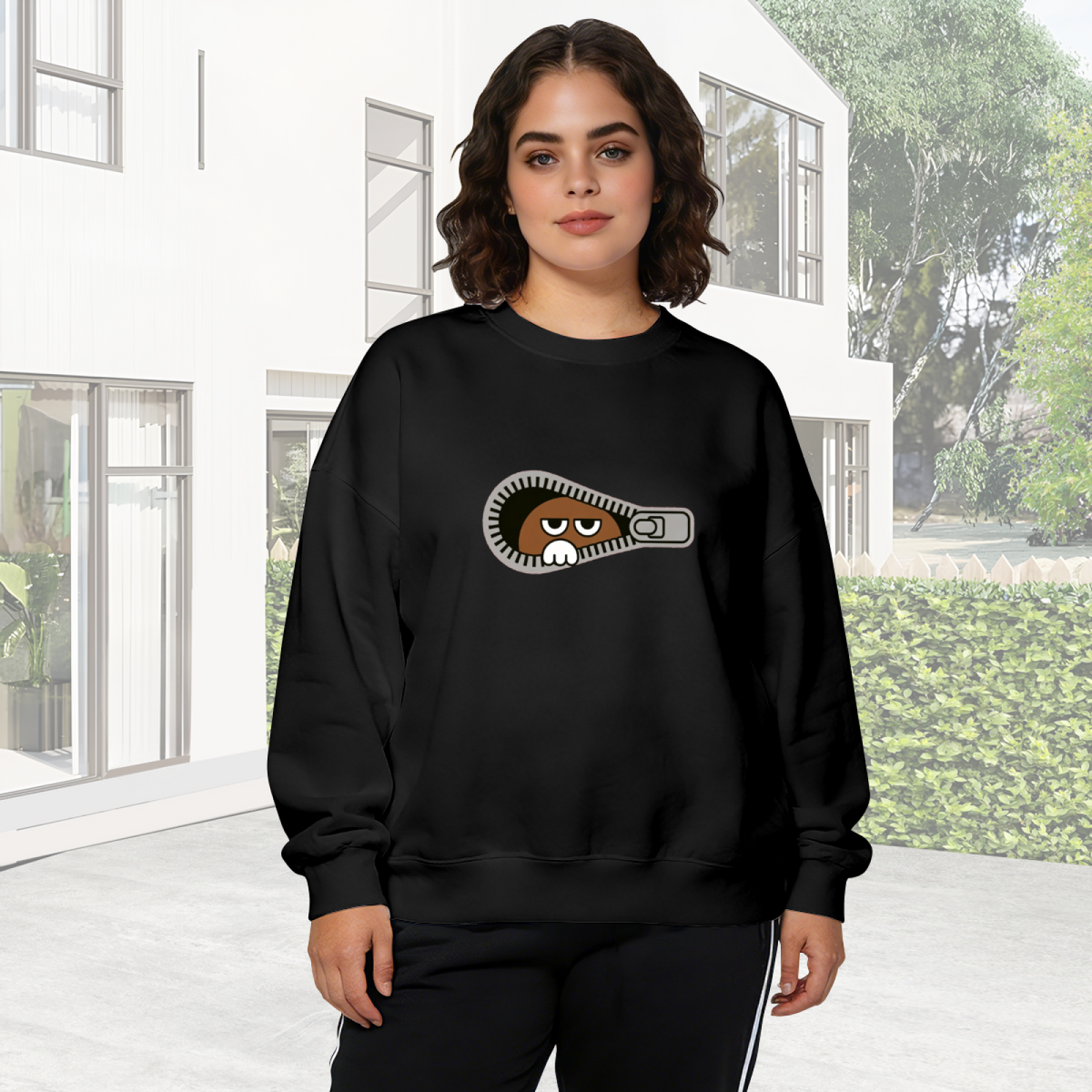 Retro Cartoon Characters With Sombreros Crewneck Sweatshirt | Fun Festive Graphic Top