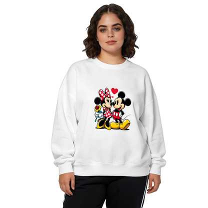 Aesthetic Romantic Floral Pattern Crewneck Sweatshirt