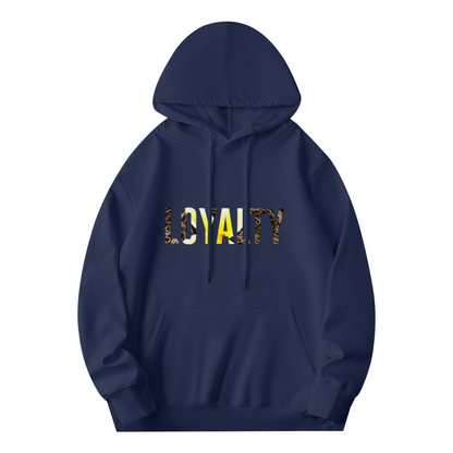 Leopard Yellow Loyalty Text Unisex Hoodie, Stylish Comfort Street Pullover