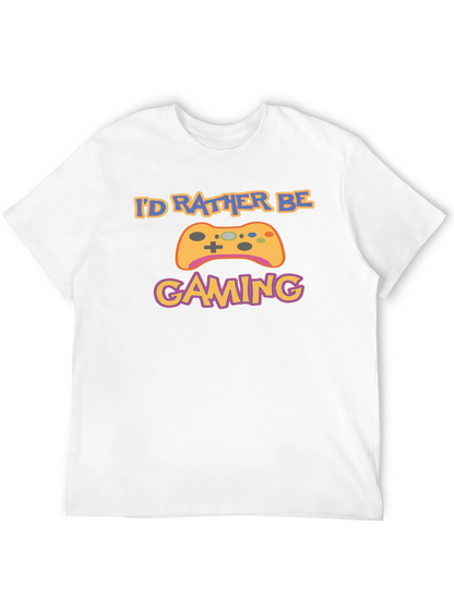 Id Rather Be Gaming Black T-Shirt