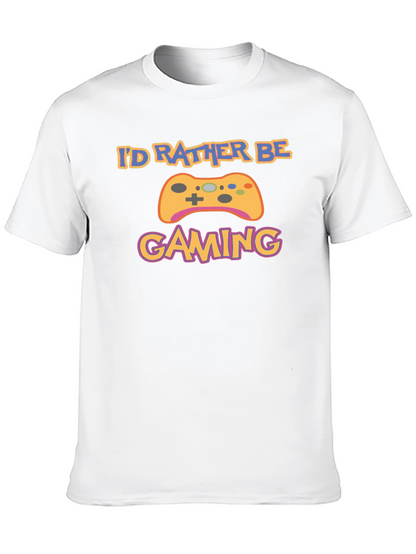 Id Rather Be Gaming Black T-Shirt