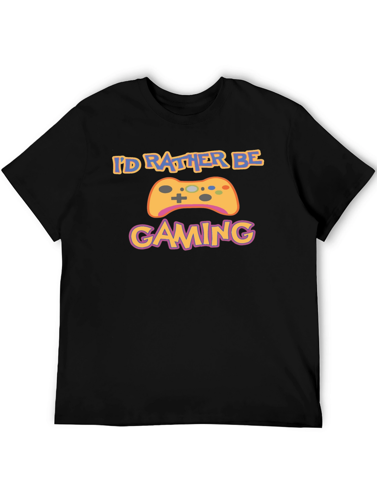Id Rather Be Gaming Black T-Shirt