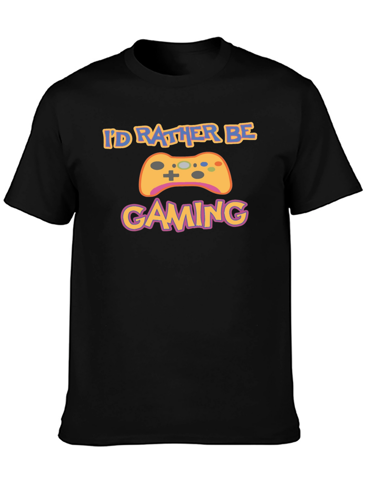Id Rather Be Gaming Black T-Shirt