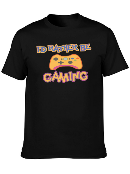 Id Rather Be Gaming Black T-Shirt