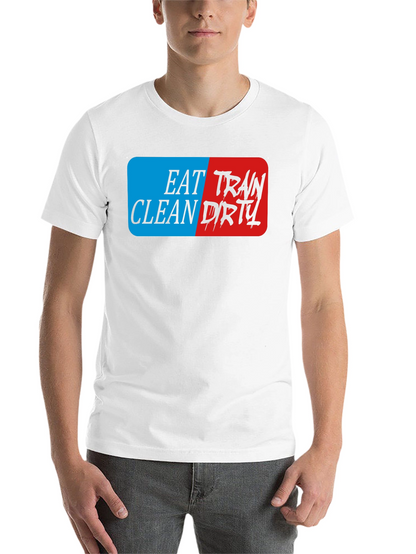 Eat Clean Train Dirty Black Graphic T-Shirt