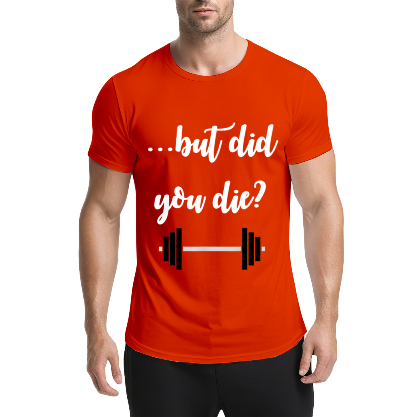 ...but did you die Funny Barbell Gym Workout Heather Tee