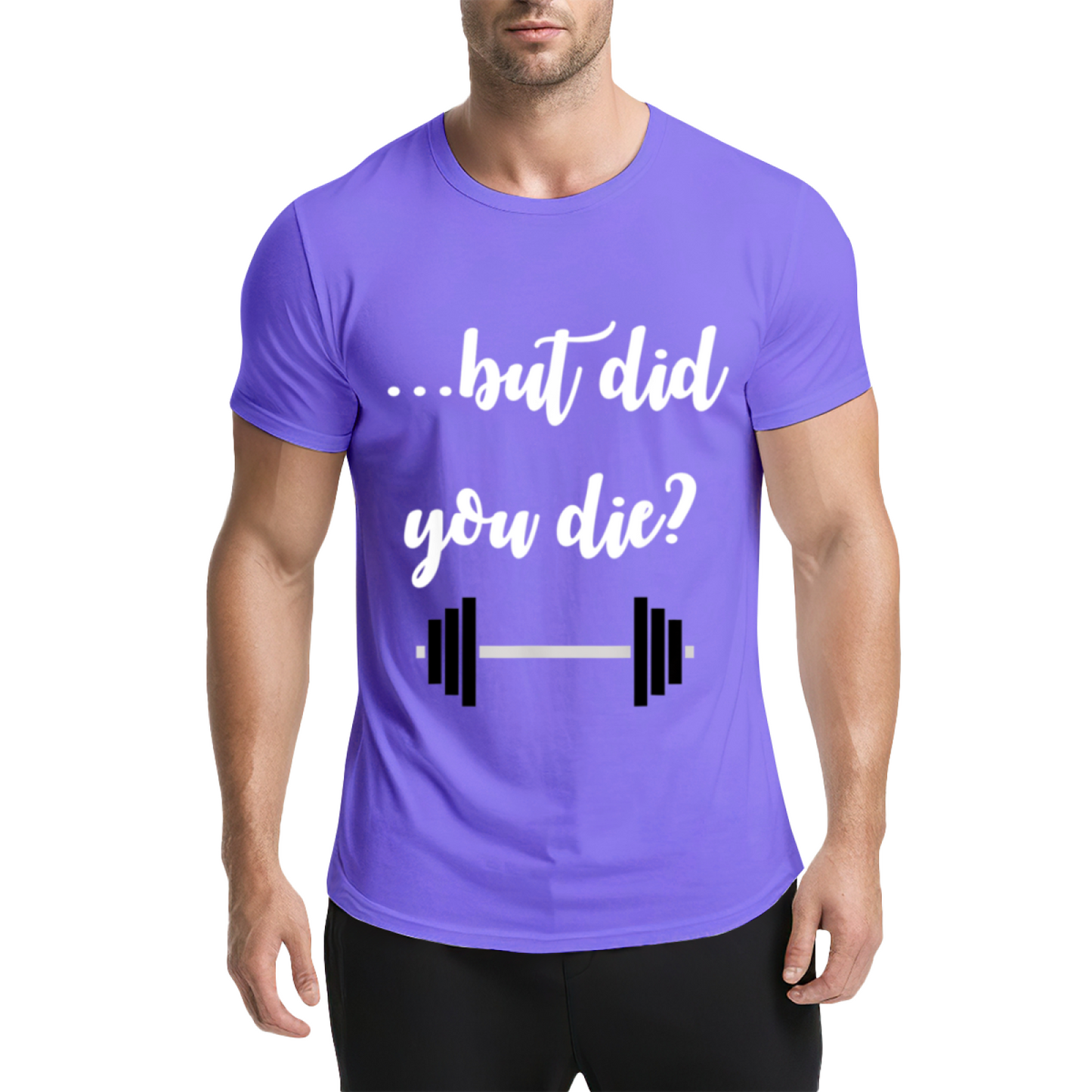 ...but did you die Funny Barbell Gym Workout Heather Tee