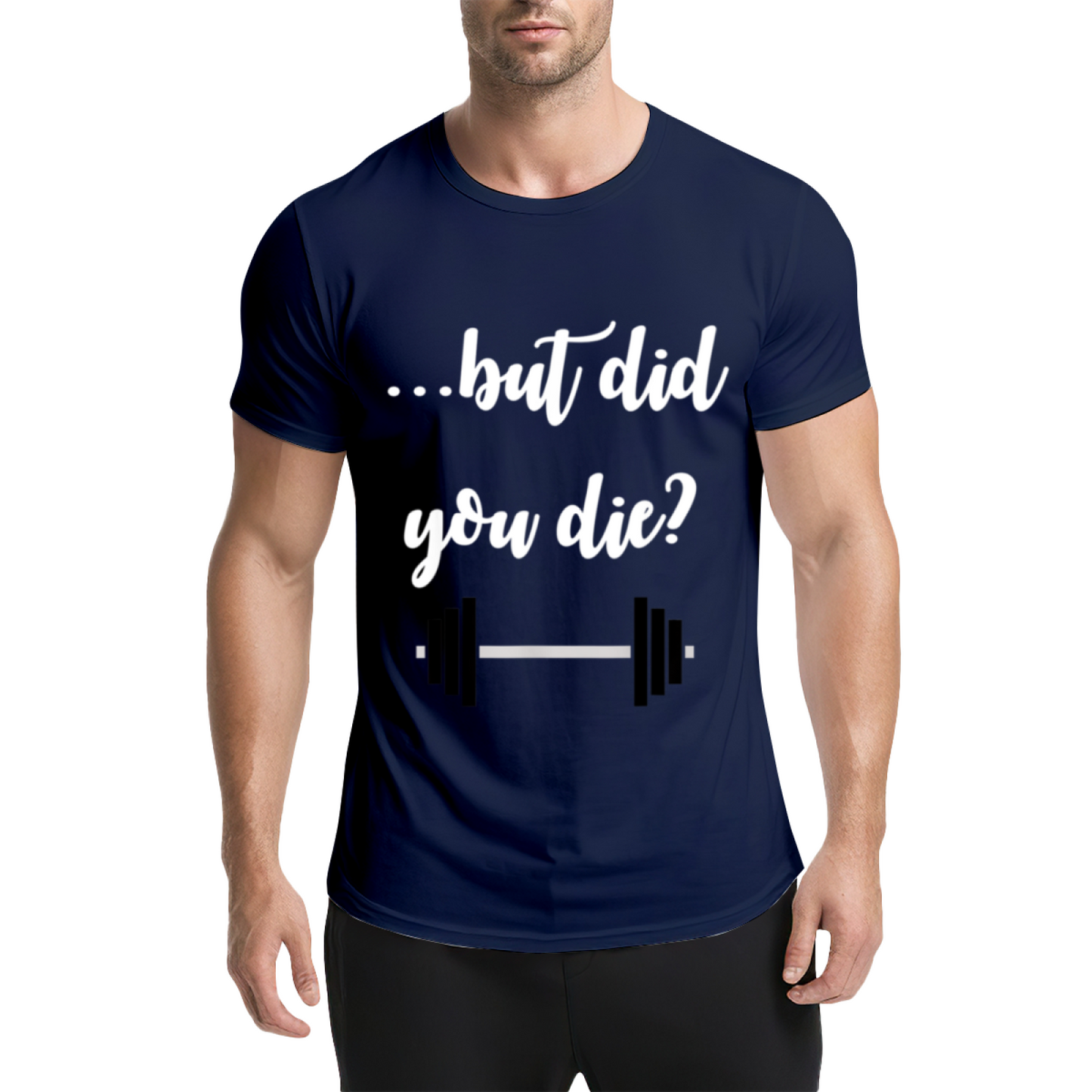 ...but did you die Funny Barbell Gym Workout Heather Tee