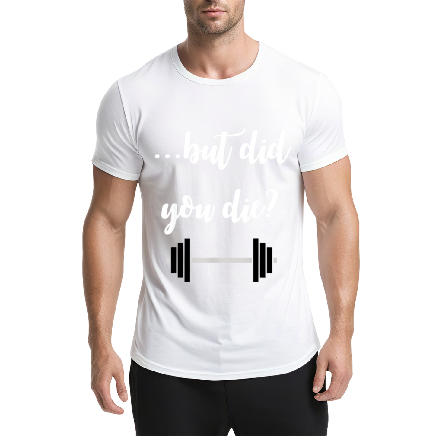 ...but did you die Funny Barbell Gym Workout Heather Tee