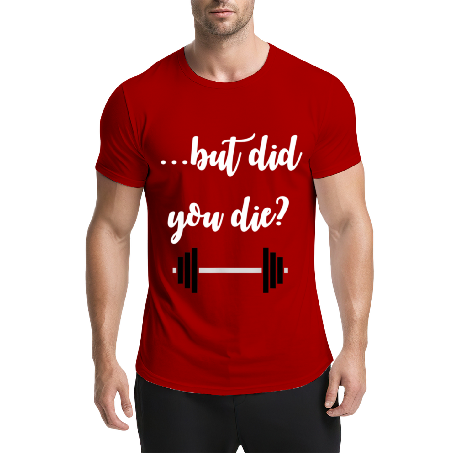 ...but did you die Funny Barbell Gym Workout Heather Tee