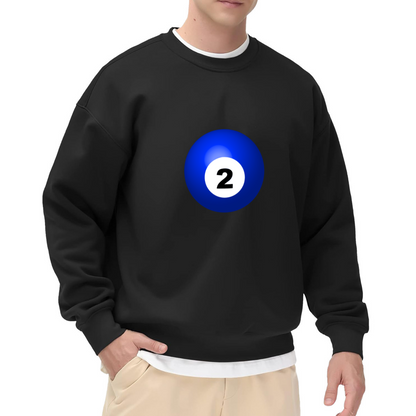Billiard 2 Ball Retro Graphic Crewneck Sweatshirt