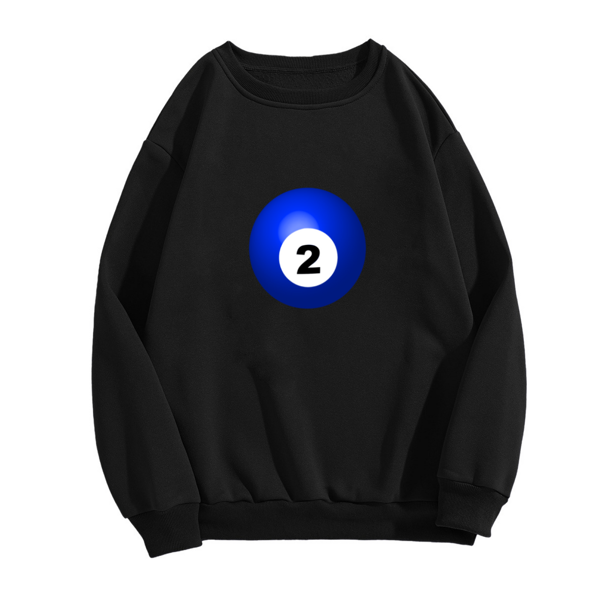 Billiard 2 Ball Retro Graphic Crewneck Sweatshirt