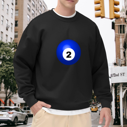 Billiard 2 Ball Retro Graphic Crewneck Sweatshirt