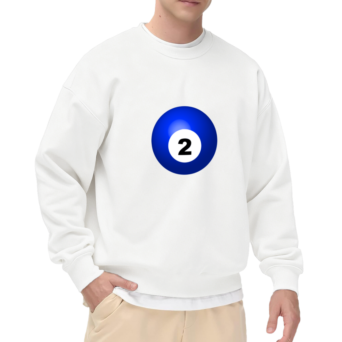 Billiard 2 Ball Retro Graphic Crewneck Sweatshirt