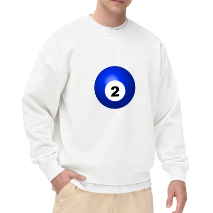 Billiard 2 Ball Retro Graphic Crewneck Sweatshirt