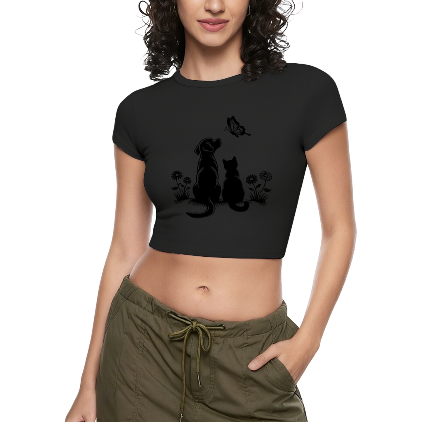 Don¡¯t Judge Women By Pounds Body Positive Black Crop Tee