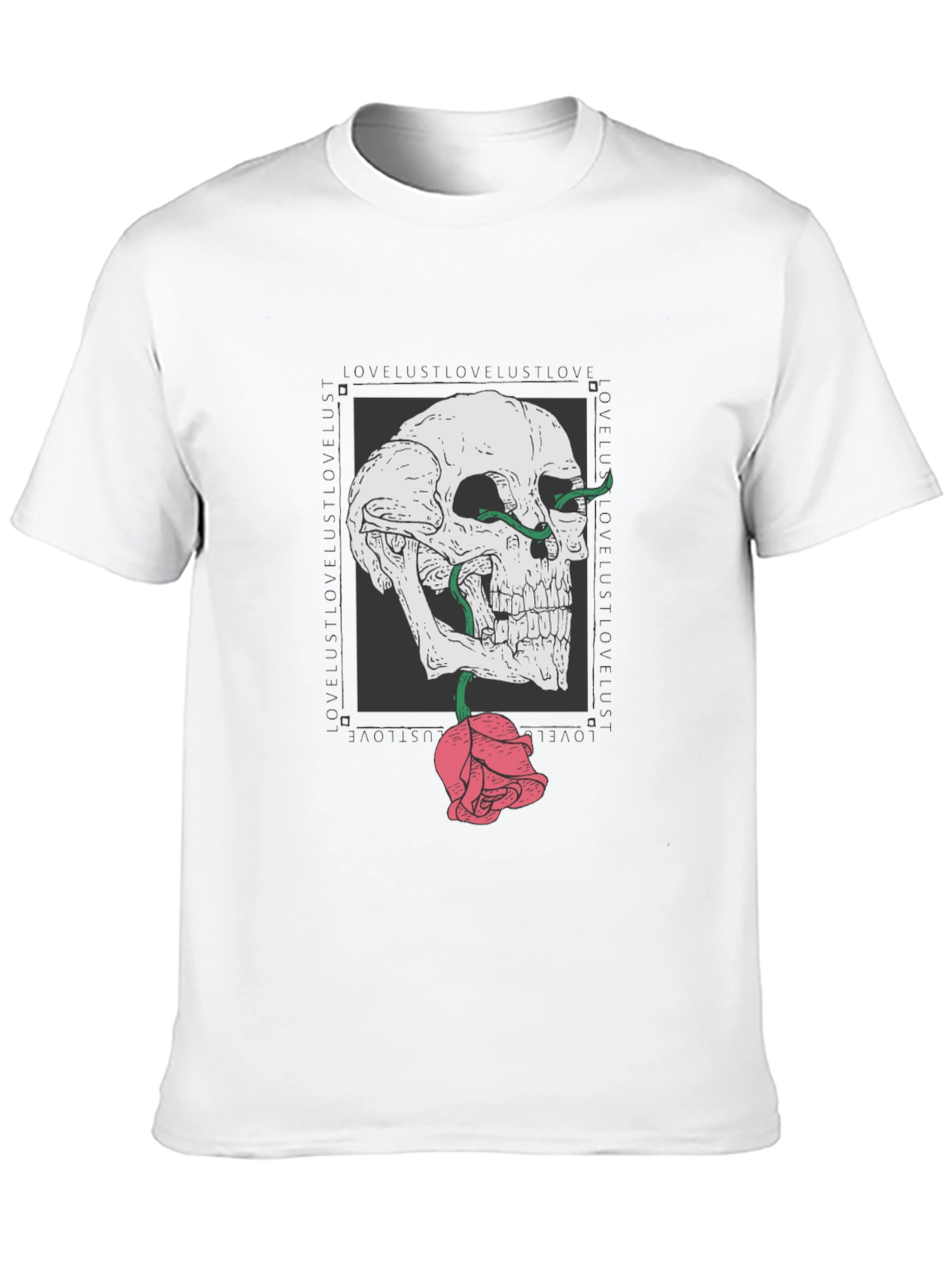 Skull & Rose Graphic T-Shirt - Edgy Streetwear