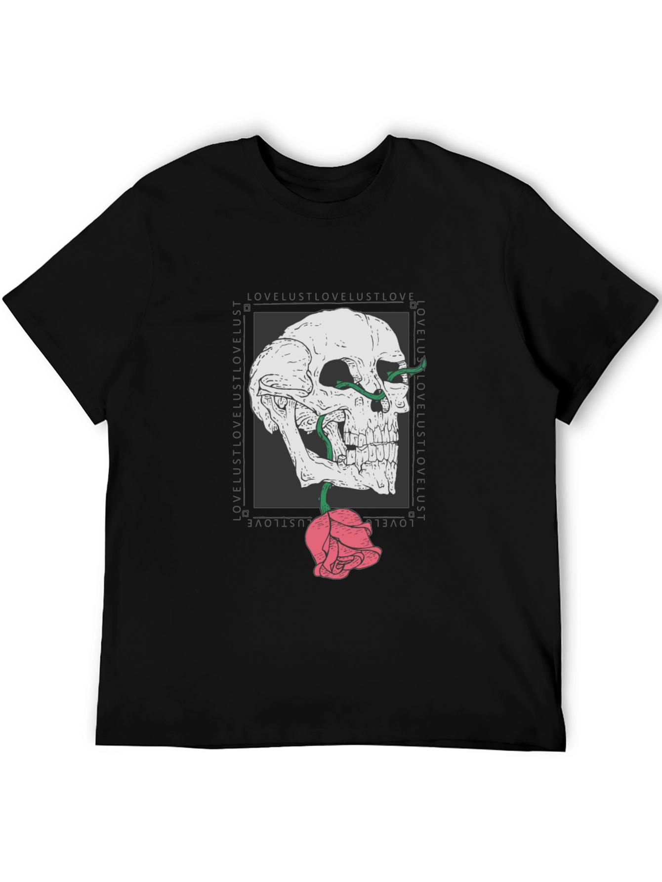 Skull & Rose Graphic T-Shirt - Edgy Streetwear