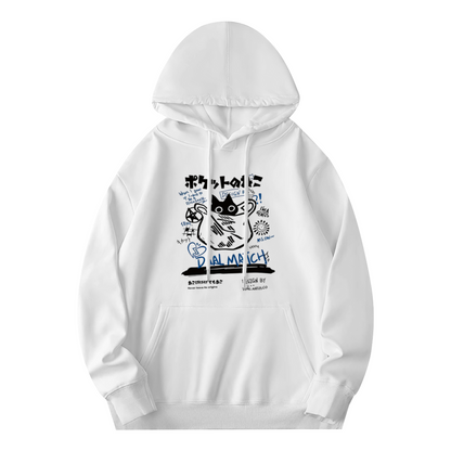 Japanese Graffiti Cat Graphic Hoodie ¨C Urban Street?Style Pullover