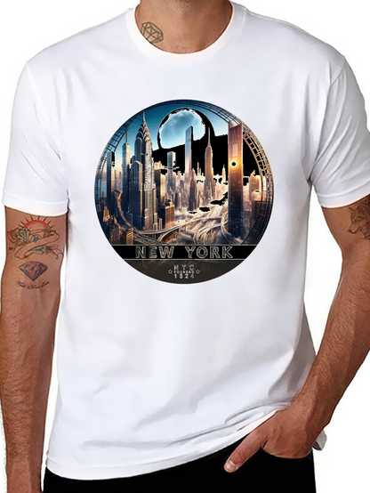 NYC Skyline Graphic Tee - Urban Style