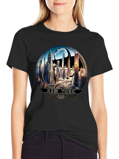 NYC Skyline Graphic Tee - Urban Style