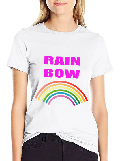Rainbow Drip Graphic Tee - Stylish Black T-Shirt