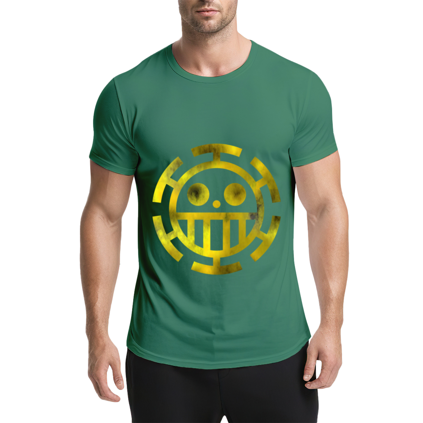 Trafalgar Law Heart Pirates Golden Logo One Piece T-Shirt