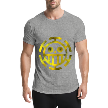 Trafalgar Law Heart Pirates Golden Logo One Piece T-Shirt