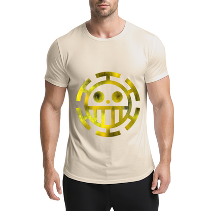 Trafalgar Law Heart Pirates Golden Logo One Piece T-Shirt