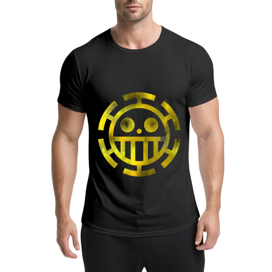 Trafalgar Law Heart Pirates Golden Logo One Piece T-Shirt