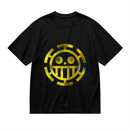 Trafalgar Law Heart Pirates Golden Logo One Piece T-Shirt