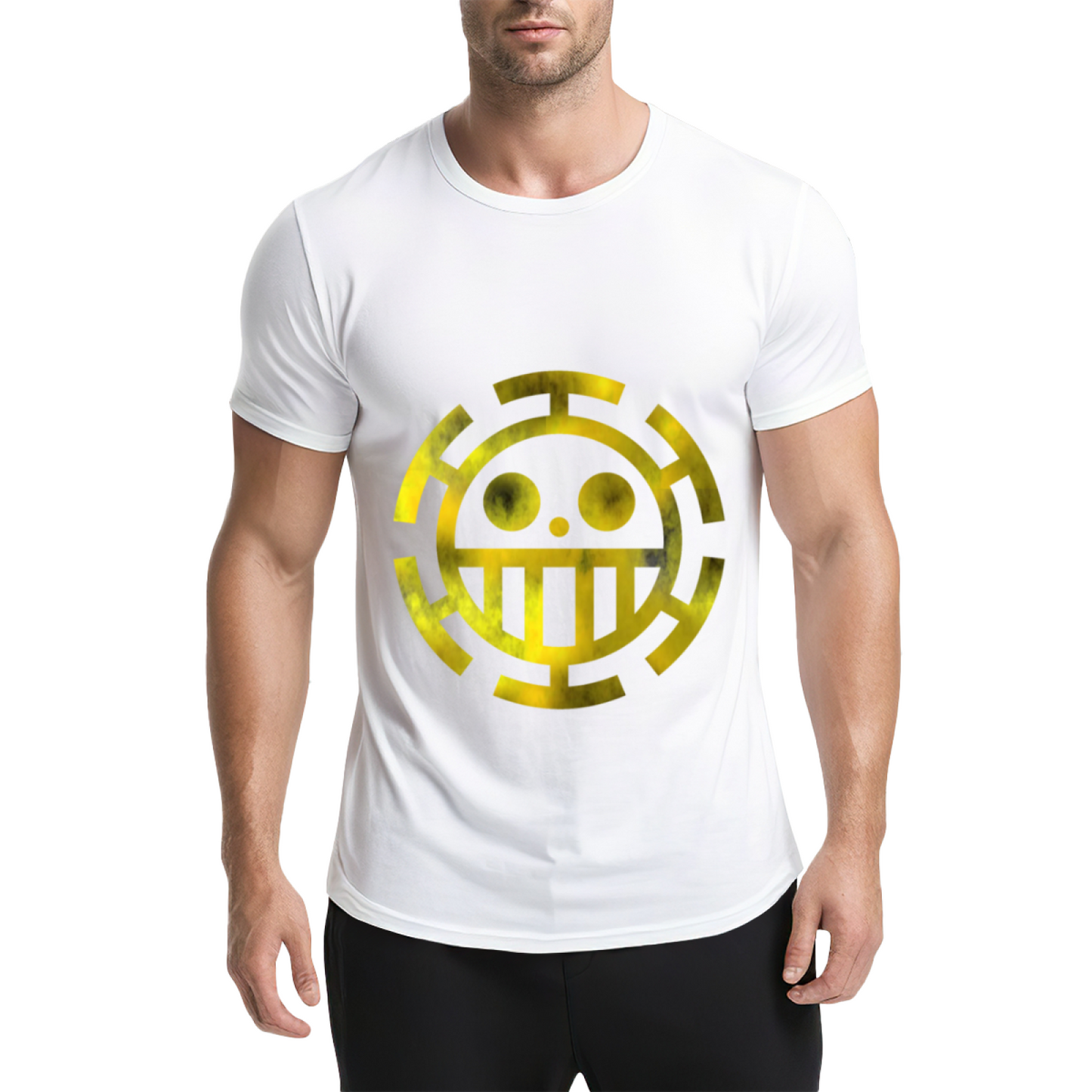 Trafalgar Law Heart Pirates Golden Logo One Piece T-Shirt