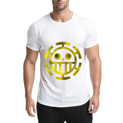 Trafalgar Law Heart Pirates Golden Logo One Piece T-Shirt