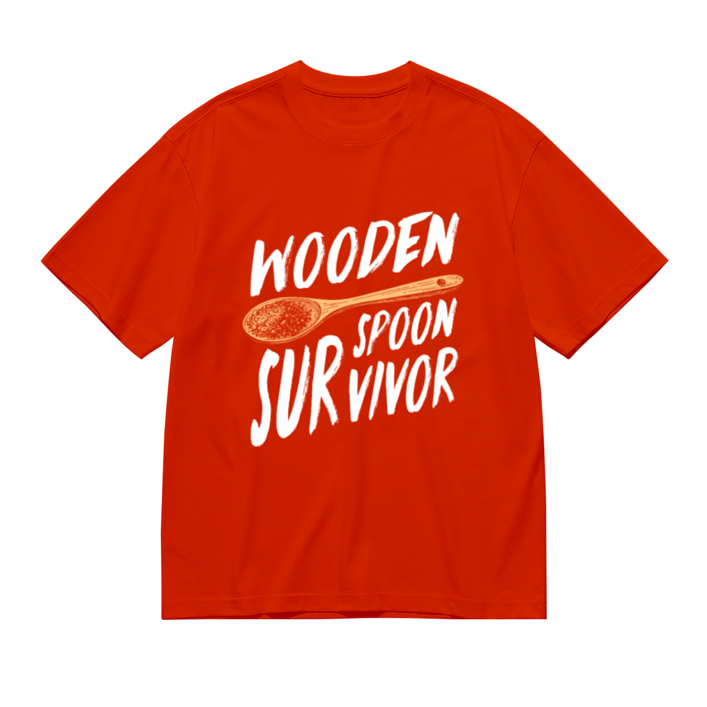 Wooden Spoon Survivor Funny Slogan Casual Tee