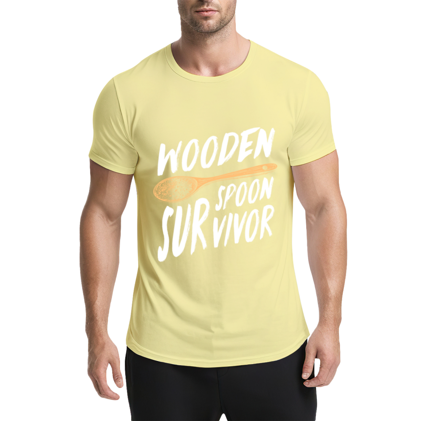 Wooden Spoon Survivor Funny Slogan Casual Tee