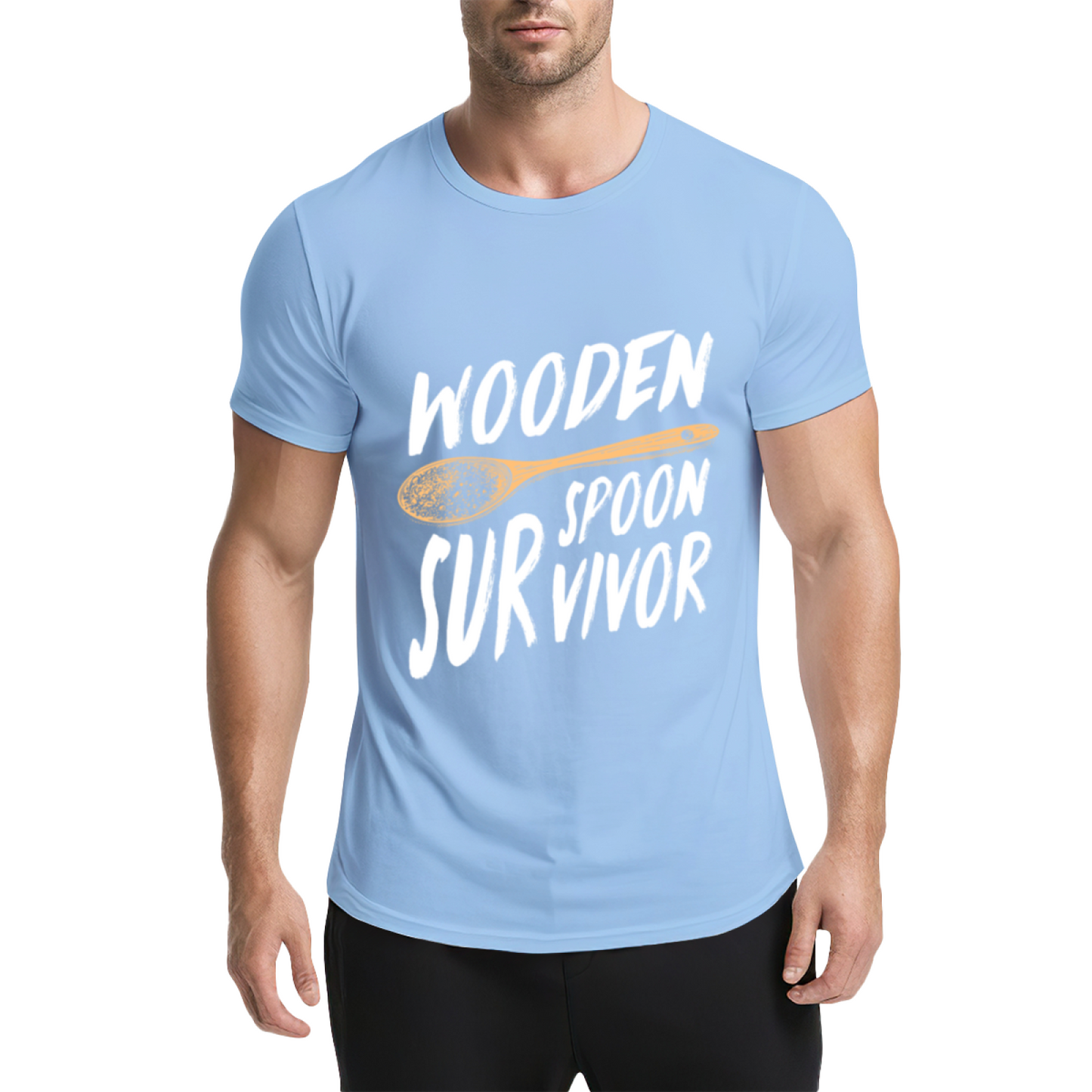 Wooden Spoon Survivor Funny Slogan Casual Tee