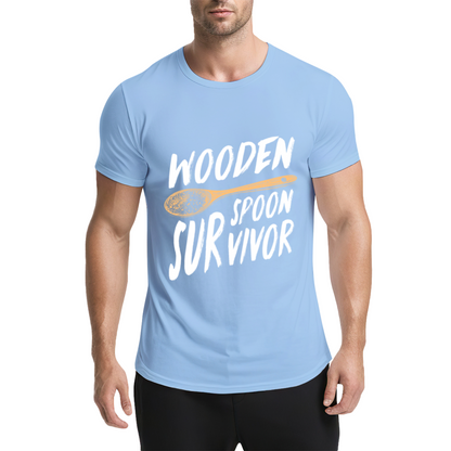 Wooden Spoon Survivor Funny Slogan Casual Tee