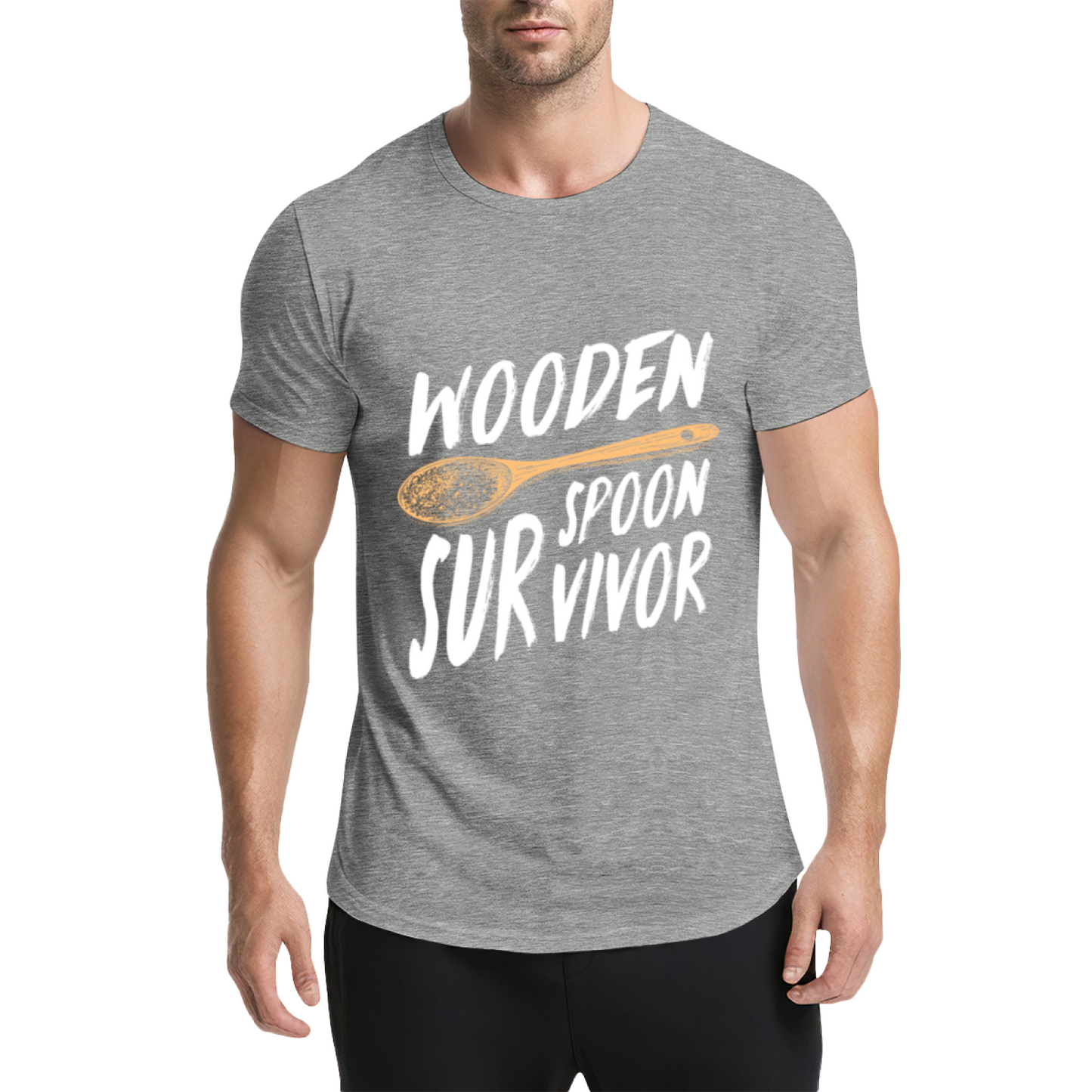 Wooden Spoon Survivor Funny Slogan Casual Tee